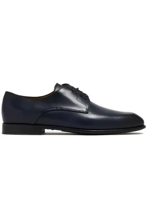 Salvatore Ferragamo Fosco Leather Derby Shoes, Size 8.5 EEE
