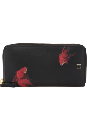 Dunhill Goldfish-Print Leather Zip Wallet
