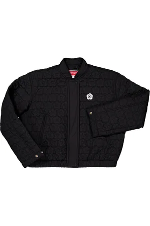 Kenzo Drawstring Quilted Long Sleeve Jacket, Size Medium