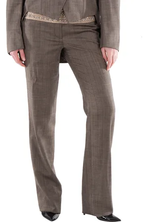 Stella McCartney Straight-Leg Wool Pants, Brand Size 38 (US Size 4)