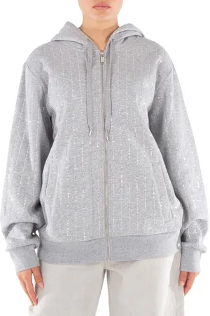 Michael Kors Long Sleeve Zip-Up Hoodie, Size Medium
