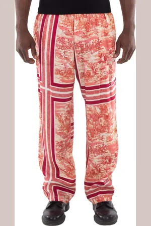ARIES Mens Multicolor Toile De Jouy Slacker Pants, Waist Size 28