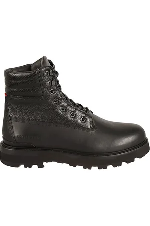 Moncler Peka Leather Lace-Up Boots, Brand Size 42 ( US Size 9 )
