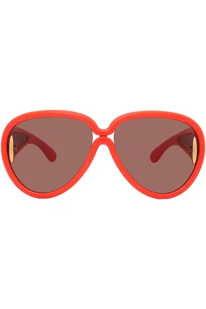 Loewe Brown Pilot Unisex Sunglasses LW40132I 42E 65