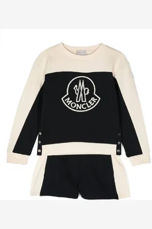 Moncler Girls Logo-Embroidered Cotton Shorts Set, Size 8Y