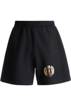 Bally Felpa Logo Print Track Shorts, Size Large