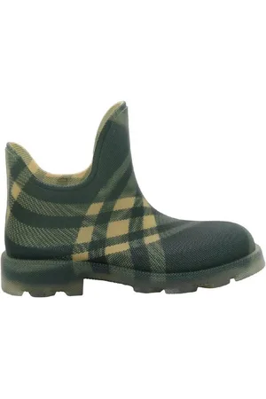 Burberry Marsh Check Ankle Rainboots, Brand Size 42 ( US Size 9 )