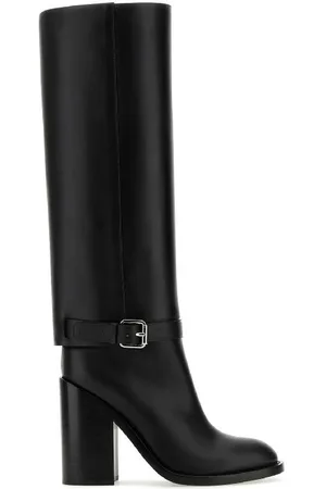 Burberry High-Top Leather Boots, Brand Size 37 ( US Size 7 )