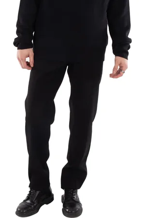 OAMC Mens Black Contrast-Stitching Straight-Leg Trousers, Brand Size 48 (US Size 38)