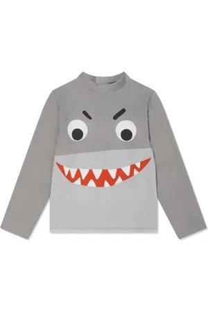 Stella McCartney Boys Shark Neck Swim Top, Size 12Y