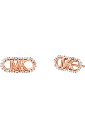 Michael Kors MK Logo 14k Rose Gold-Plated Empire Link Earrings