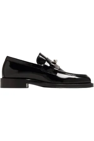 Burberry Barbed Low Stacked Heel Loafers, Brand Size 42 ( US Size 9 )