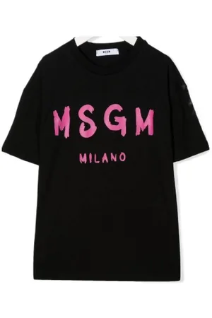 Msgm Kids Logo Print Cotton T-Shirt, Size 8Y