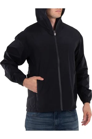 save the duck Black Orik Hooded Windbreaker Jacket, Size Large