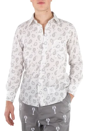 Thom Browne Striaght Fit Paisley Print Shirt, Brand Size 0 (X-Small)