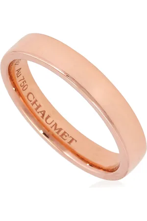 CHAUMET 18k Rose Gold Les Eternelles Rubans Diamond Wedding Band, Size 53