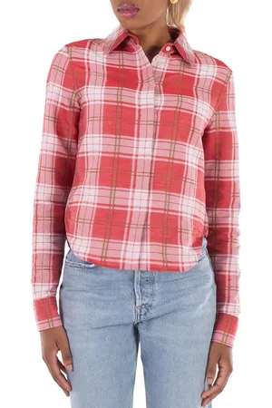 Loewe Check Pattern Long-Sleeved Shirt, Brand Size 34