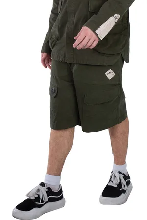 A-cold-wall* Ando Cotton Cargo Shorts In Dark Olive, Brand Size 52 (US Size 36)