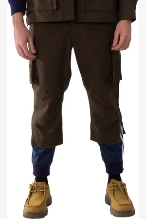 Kolor Mens Khaki Mid-Rise Cargo Pants, Brand Size 2 (Medium)