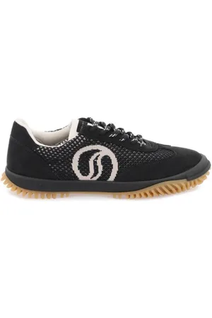 Stella McCartney Low Trainer With White S-Wave Mesh Panels, Brand Size 36 ( US Size 6 )