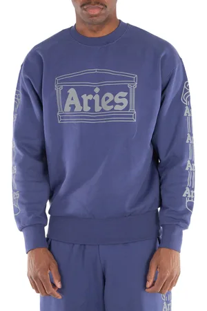 ARIES Navy Reflective Column Cotton Sweatshirt, Size X-Large