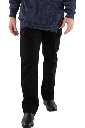 Daily paper Mens Black Ecargo Straight-Leg Cargo Trousers, Size Small
