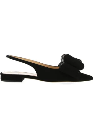 Mach & Mach Ladies Black Bow Detail Slingbacks, Brand Size 36 ( US Size 6 )
