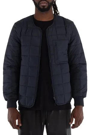 Rains Navy Water-Repellent Quilted Liner Jacket, Size X-Small