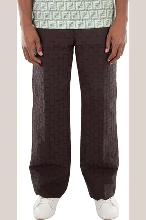 Salvatore Ferragamo Straight Leg Monogram Pattern Trousers, Brand Size 48 (US Size 38)