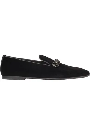 Jimmy Choo Bing Crystal-Embellished Velvet Loafers, Brand Size 36 ( US Size 6 )