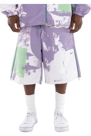 OAMC Mens Lilac Strata Biv Short Pants, Size Medium