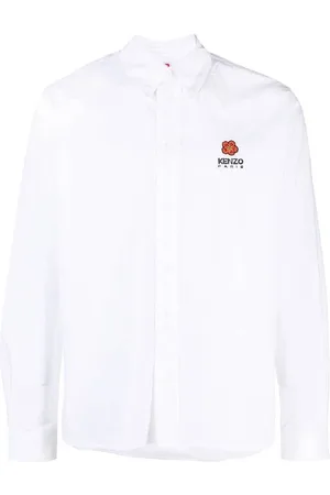 Kenzo Embroidered Flower Long Sleeve Shirt, Brand Size 38 (US Size 6)