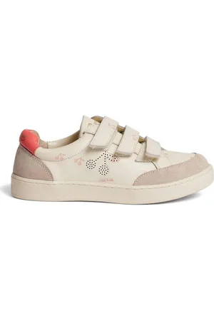 BONPOINT Kids Ecru Fedy Cherry-Print Touch-Strap Sneakers, Brand Size 32 (1 Kids)