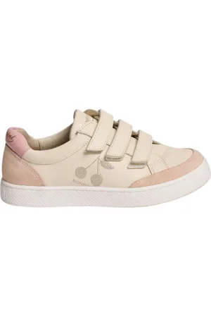 BONPOINT Kids Ecru Fedy Cherry-Print Touch-Strap Sneakers, Brand Size 32 (1 Kids)