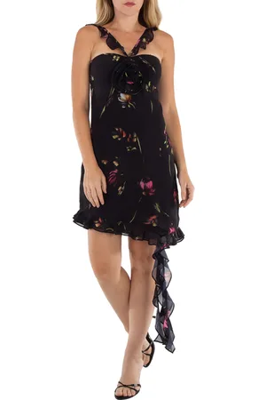 ROTATE Light Assymetric Floral Print Mini Dress, Brand Size 40 (US Size 6)