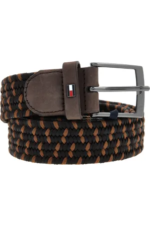 Tommy Hilfiger Braided Enamel Flag Belt, Size 100 cm