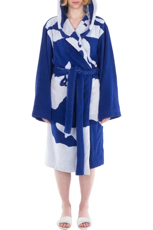 Burberry Equestrian Knight-Print Robe, Size Small