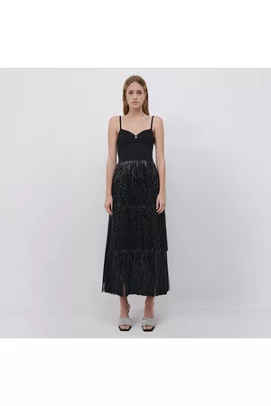 Jonathan Simkhai Women Midi Dresses - Hamila Tinsel Fringe Midi Dress