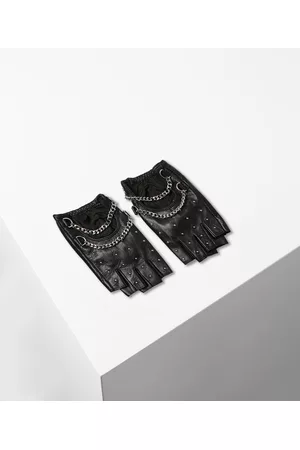 Karl Lagerfeld Women Gloves - Studded Fingerless Gloves, Woman, , Size: S