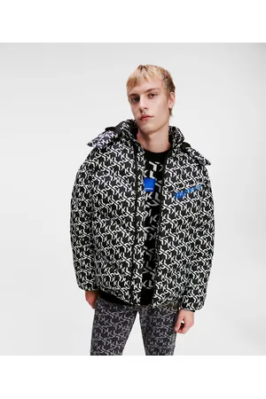 Gradient monogram-pattern shell hooded blouson jacket by Louis