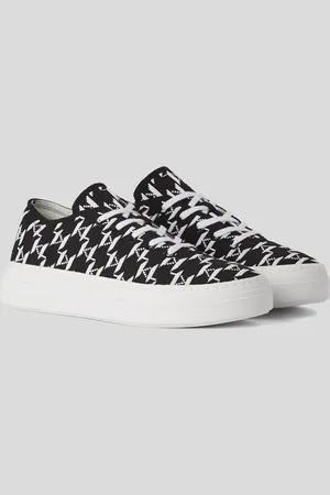 Karl Lagerfeld Kl Monogram Konvert Knitted Sneakers, Woman, , Size: 35
