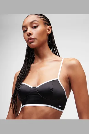 Karl Lagerfeld Karl Signature Satin Bralette, Woman, , Size: XS
