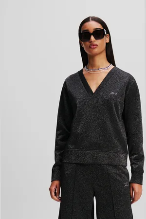 Karl Lagerfeld Metallic Sweatshirt, Woman, , Size: XS