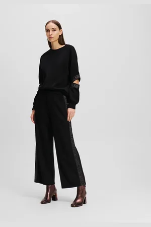 Karl Lagerfeld Glitter Karl Logo Tape Culottes, Woman, , Size: XS