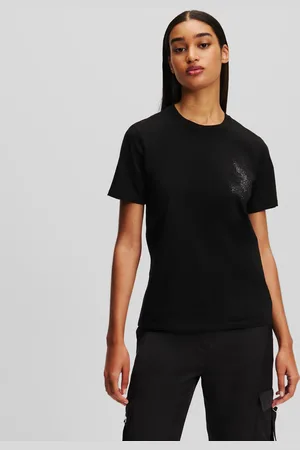 Karl Lagerfeld Karl Kameo Rhinestone T-shirt, Woman, , Size: XS