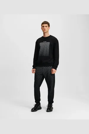Karl Lagerfeld Kl Monogram Degradé Sweatpants, Man, , Size: XS