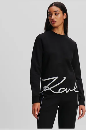 Karl Lagerfeld Signature Hem Sweatshirt, Woman, , Size: XS
