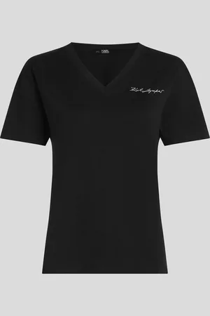 Karl Lagerfeld Karl Signature V-neck T-shirt, Woman, , Size: S