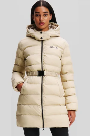 Karl Lagerfeld Karl Signature Long Puffer Jacket, Woman, , Size: 38