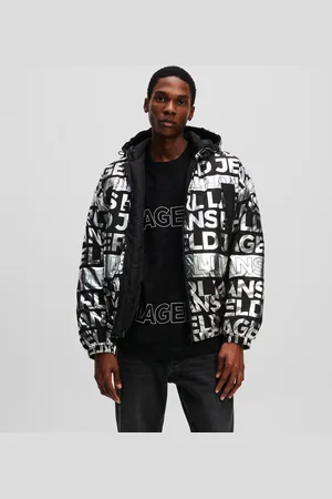Karl Lagerfeld All-over Logo Padded Jacket, Man, , Size: XS